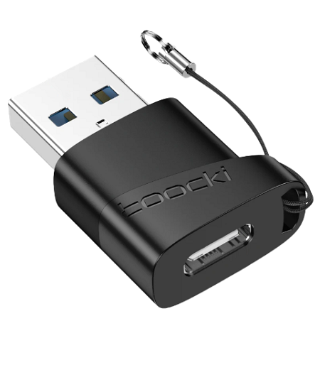 ADAPTADOR USB 3.0 MACHO A TIPO C HEMBRA TOOCKI TZJTCA-JG03