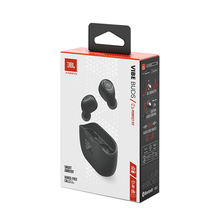 AURICULARES WIRELESS JBL VIBE BUDS BLACK JBLVBUDSBLKAM 
