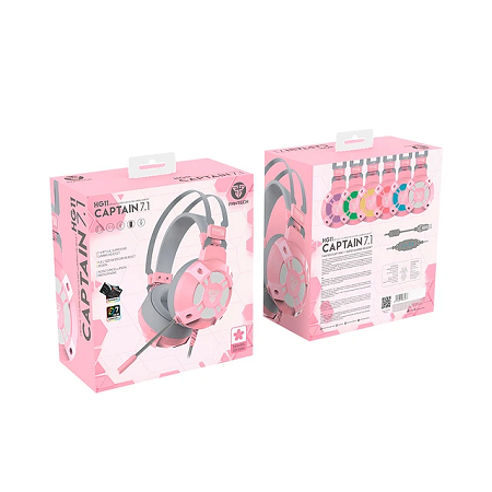 HEADSET CON MICROFONO USB CAPTAIN 7.1 FANTECH HG11 SAKURA EDITION (AURICULAR)