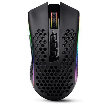 MOUSE INALAMBRICO GAMING REDRAGON STORM PRO M808-KS RGB DUAL MODE 2.4GHZ-USB BLACK 
