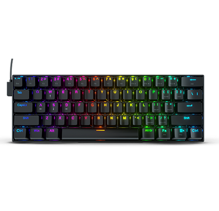 TECLADO MECANICO GAMING REDRAGON K630RGB USB-C DRAGONBORN SWITCH ROJO RED-K630-R13BK BLACK