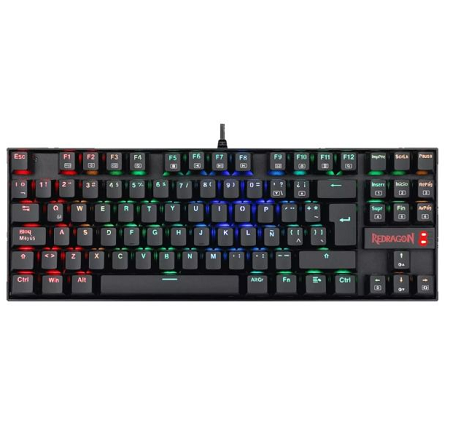 TECLADO MECANICO GAMING REDRAGON K552RGB-1 KUMARA USB SWITCH ROJO BLACK