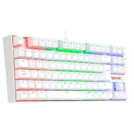 TECLADO MECANICO GAMING REDRAGON K552W-RGB KUMARA USB SWITCH ROJO WHITE