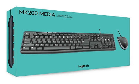 COMBO DE TECLADO Y MOUSE USB LOGITECH MK200 920-002716