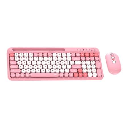 COMBO DE TECLADO Y MOUSE INALAMBRICO FANTECH WK899 GO MOCHI101 PINK