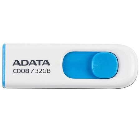 MEMORIA USB ADATA 32GB 2.0 AC008-32G-RWE RETRACTIL WHITE/BLUE