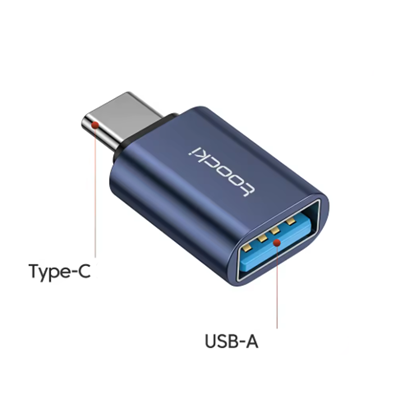 ADAPTADOR TIPO C MACHO A USB A HEMBRA TOOCKI TZJTAC-XY03