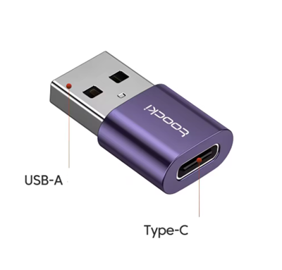 ADAPTADOR USB-A MACHO A TIPO C HEMBRA TOOCKI TZJTCA-XY05