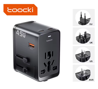 ADAPTADOR Y CARGADOR PARA VIAJE TOOCKI 45W 40140027