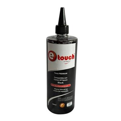 BOTE DE TINTA ETOUCH 500ML CANON HP EPSON BLACK UD-BK500