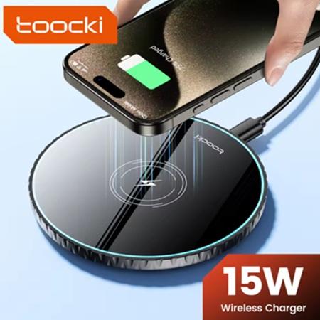 CARGADOR INALAMBRICO TOOCKI 15W AX01 APPLE/ANDROID TWXZM-AX01