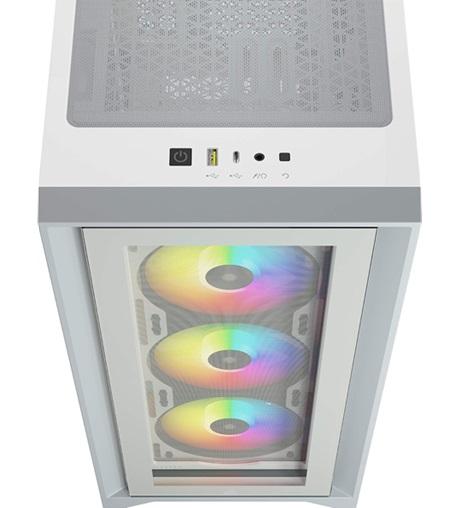 CASE GAMER CORSAIR ICUE 4000X RGB WHITE CC-9011205