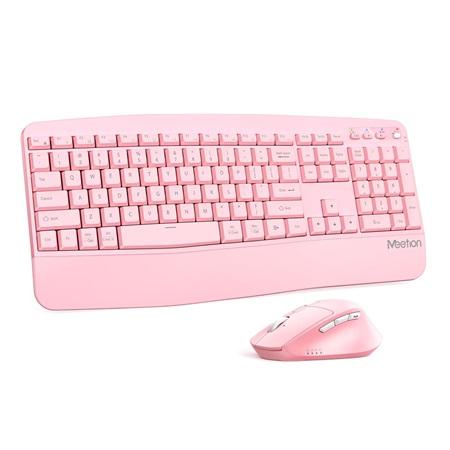 COMBO DE TECLADO Y MOUSE INALAMBRICO MEETION DIRECTORA PINK