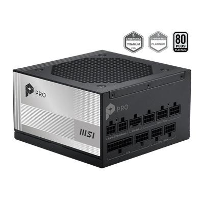 FUENTE DE PODER MSI PRO A1000PL PCIE5 1000W 80 PLUS PLATINUM FULL MODULAR ATX 306-7ZPLX12-HD8
