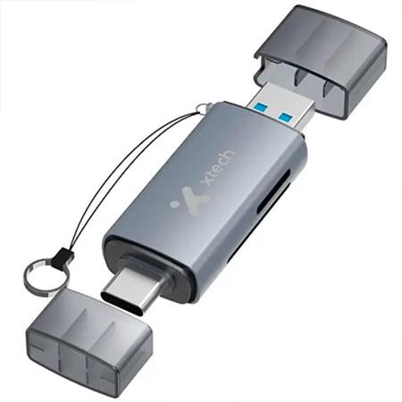LECTOR DE TARJETAS 2 EN 1 USB-C/USB 3.0 OTG SD MICROSD/XTC-581