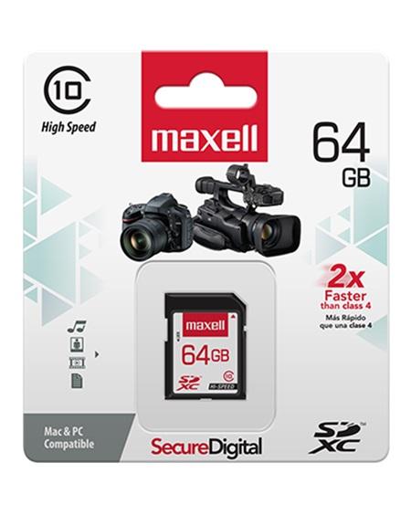 MEMORIA SD MAXELL 64GB SDXC -64CL10 HI-SPEED