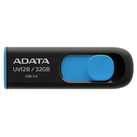 MEMORIA USB ADATA 32GB 3.2 UV128 BLACK/BLUE AUV128-32G-RBE 