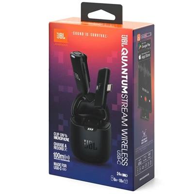 MICROFONO DE SOLAPA JBL TIPO C QUANTUM STREAM WIRELESS BLACK JBLSTRMWLUSBCBLKAM