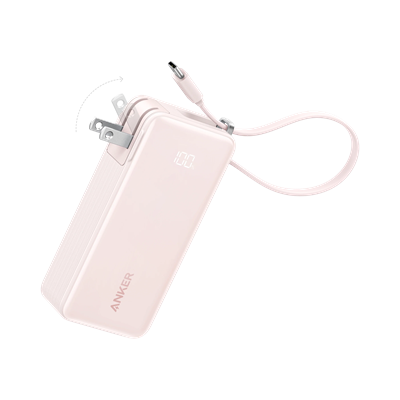 POWERBANK CON CABLE TIPO C ANKER 10,000MAH 30W PINK A1637151