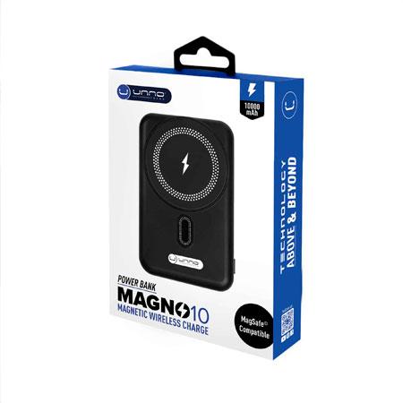 POWERBANK INALAMBRICA MAGNETICA UNNO TEKNO MAGNO10 10000mAh PB2311BK