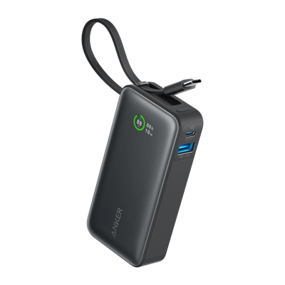 POWERBANK NANO CON CABLE TIPO C ANKER 10,000MAH 30W BLACK A1259011
