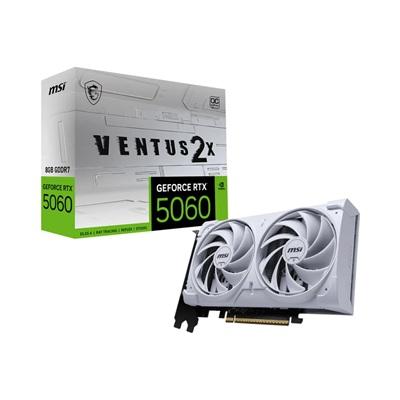 TARJETA DE VIDEO MSI GEFORCE RTX 5060 8G VENTUS 2X OC WHITE GDDR7 912-V537-018