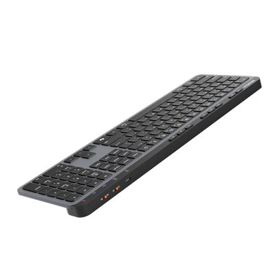TECLADO ULTRA FINO MEETION WK330 TRIMODE 2.4GHZ+BT+USB BLACK