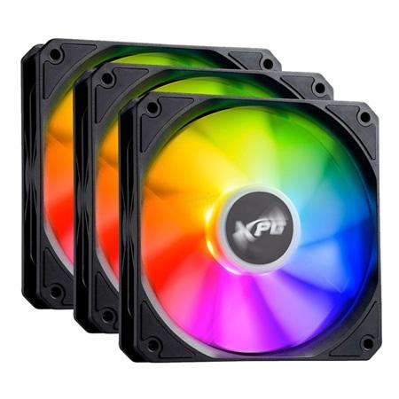 VENTILADORES XPG ADATA VENTOR 120 ARGB 3PACK VENTOR120ARGBPWM3C-BKCWW BLACK