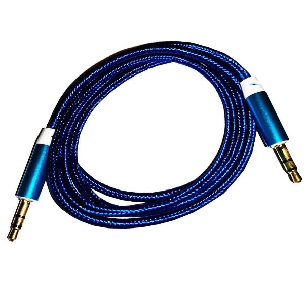 CABLE DE AUDIO 3.5MM MACHO-MACHO 1 METRO PUNTAS DE ALUMINIO ETOUCH #179310