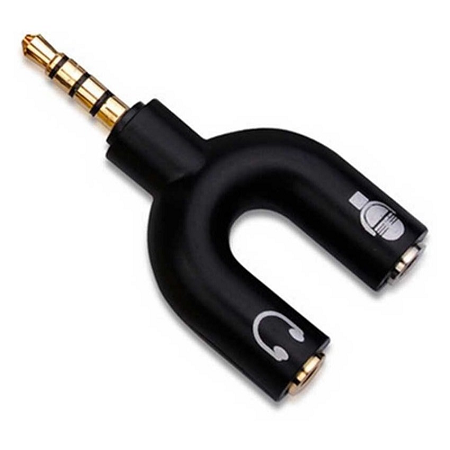 ADAPTADOR TIPO Y / AUDIO ESTEREO 3.5 MM PARA MICROFONO Y AUDIFONOS