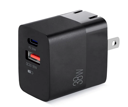 CARGADOR DE PARED USB TIPO C ARGOM 38W ARG-AC-0122BK 1214058