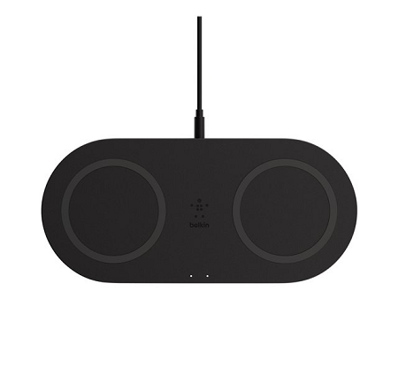 CARGADOR INALAMBRICO BELKIN WIRELESS 10W DUAL PAD BLACK/WIZ002TTBK
