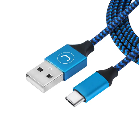 CABLE USB TIPO C CB4061BL TRENZADO UNNO TEKNO 5FT/1.5MT