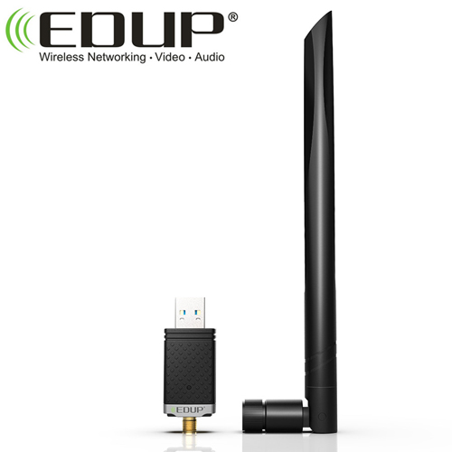 ADAPTADOR WIFI EDUP 11AC 2.4GHz + 5.8GHz USB 3.0 1300M EP-AC1686 CON ANTENA