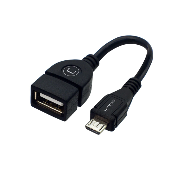 ADAPTADOR OTG MICRO USB MACHO A USB HEMBRA UNNO AD4201BK