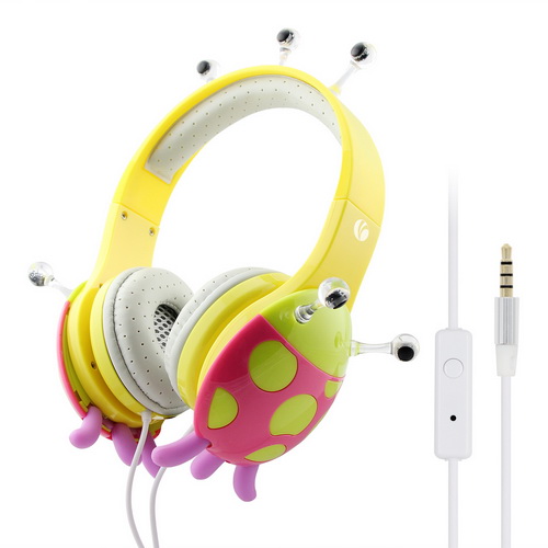 AUDIFONOS CHILDREN PRINCESS PINK & YELLOW DE802 VCOM 