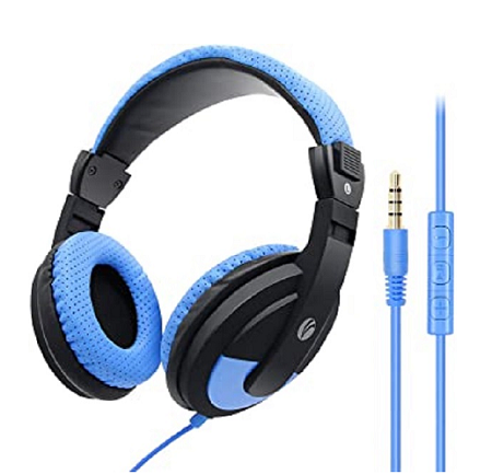 AUDIFONOS VCOM DE160M-BLUE 3.5MM