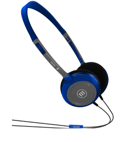 AUDIFONOS ULTRALIGHT MAXELL HP-200 3.5MM BLUE ITEM#348407 (A011342)