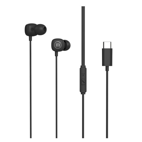 AUDIFONOS EARPHONE MAXELL SQUARE BLACK #348566 TIPO C