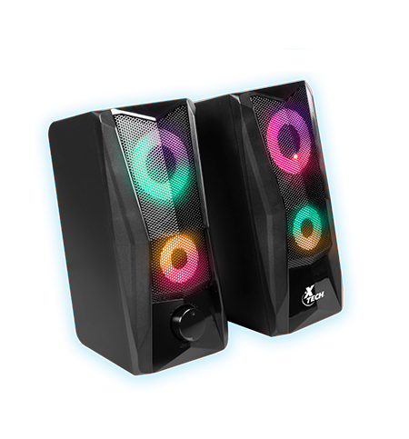 BOCINAS ESTÉREO MULTIMEDIA
DE 2.0 CANALES CON LUCES LED XTS-130