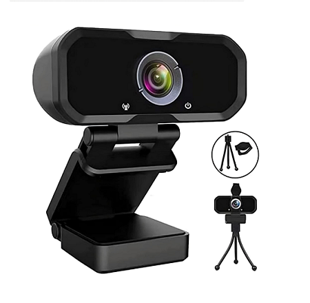 CAMARA WEB EDUP USB FHD 1080P EH-1080P3 CON TRIPODE