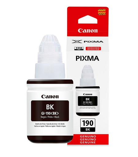 BOTELLA DE TINTA CANON GI-190BK NEGRO (0667C001AB)