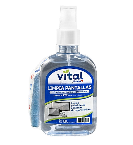 LIMPIADOR DE PANTALLAS VITAL FACELA  130ml  PT83913