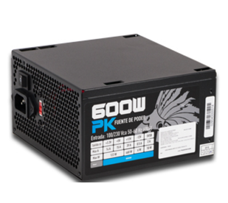 FUENTE DE PODER EAGLE WARRIOR BLACK 600W PK600RSF001X