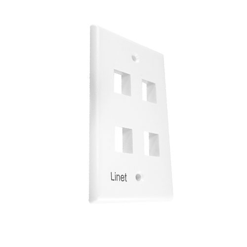 PLACA DE PARED DE 4 PUERTOS - LINET