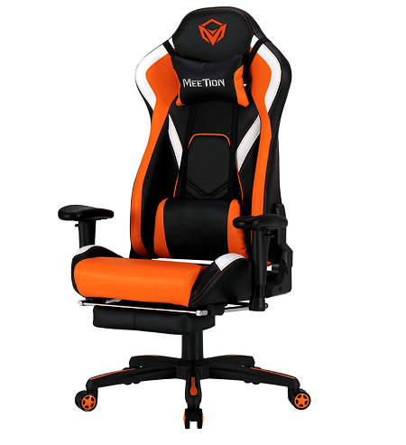 SILLA GAMER NEGRO NARANJA MEETION MT-CHR22