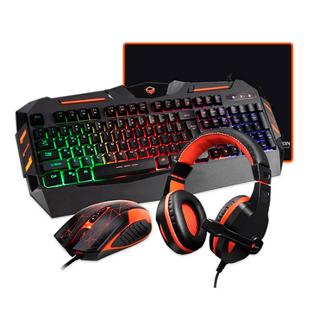 COMBO GAMER 4 EN 1 TECLADO, MOUSE, MOUSE PAD, HEADSET MEETION MT-C500