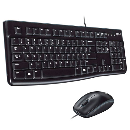 COMBO DE TECLADO Y MOUSE ALAMBRICO LOGITECH MK120 BLACK 920-004428