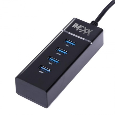 HUB USB 3.0 IMEXX 4 PUERTOS BLACK IME-35121