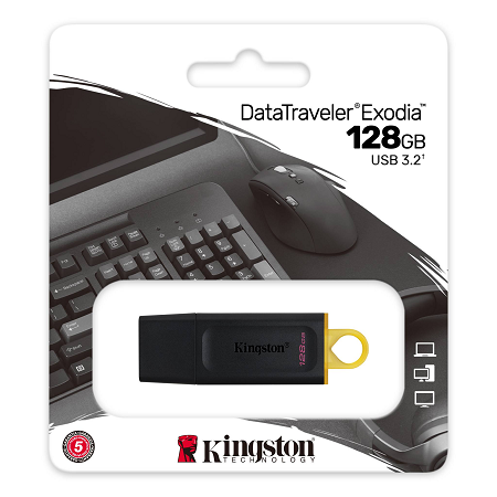 MEMORIA USB KINGSTON DATATRAVELER EXODIA  DTX/128GB 